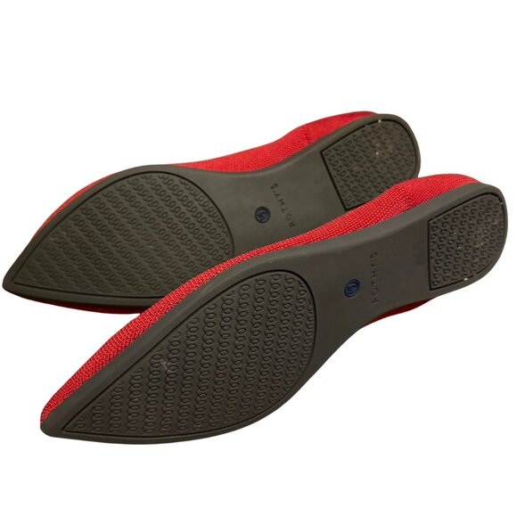 Rothy’s The Point Flats Red Knit Women’s Size 10 - Picture 6 of 7